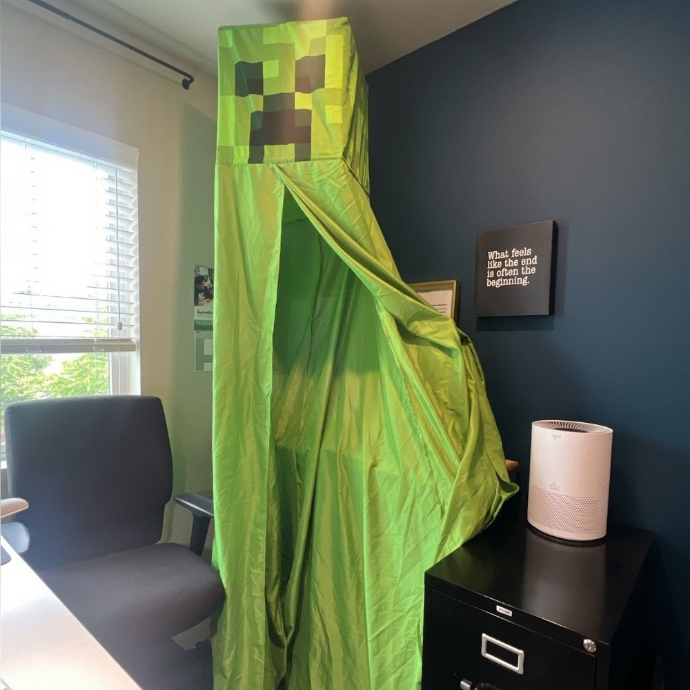 Minecraft Creeper Kids Room Canopy - Picture 3 of 3